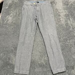 Alex Mill Pants Womens 30 (32x30.5) White And Blue Striped Chino Ankle